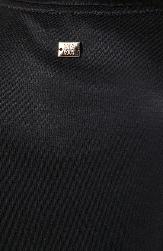 Siyah Bisiklet Yaka Kısa Kollu T-Shirt