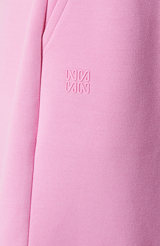 Pembe Duble Paça Mini Şort