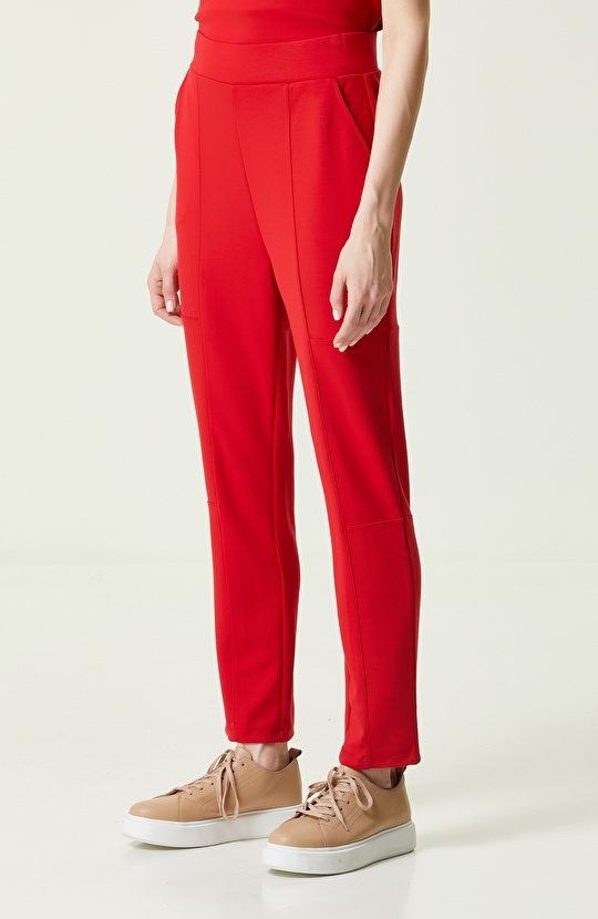 Kırmızı Dar Paça Eşofman Altı