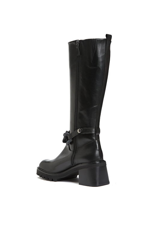 Siyah Kadın Deri Çizme
