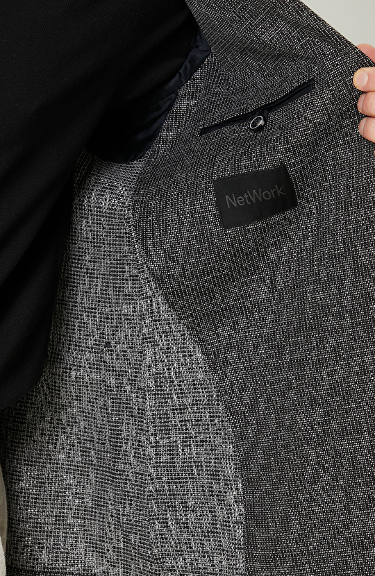 Mono Yaka Siyah Uzun Kollu Ceket