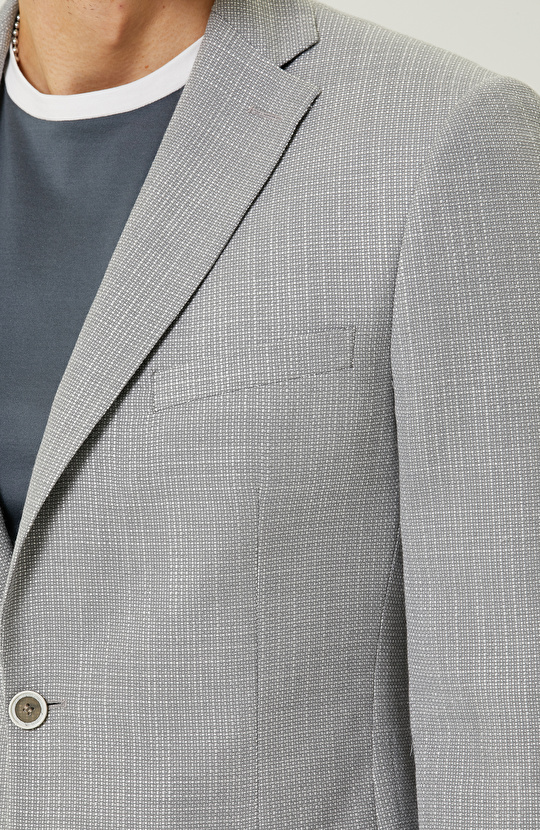 Gri Desenli Blazer Ceket