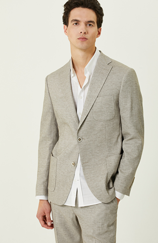 Vizon Armürlü Blazer Ceket