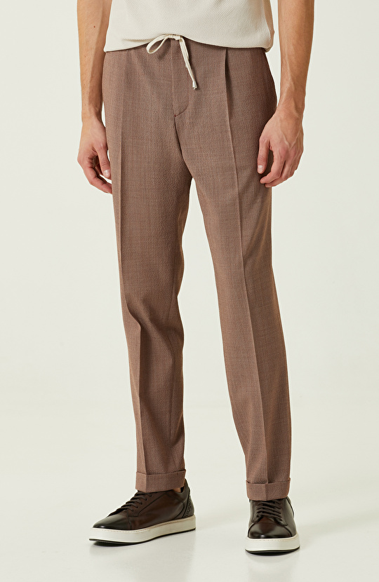 Turuncu Desenli Pantolon