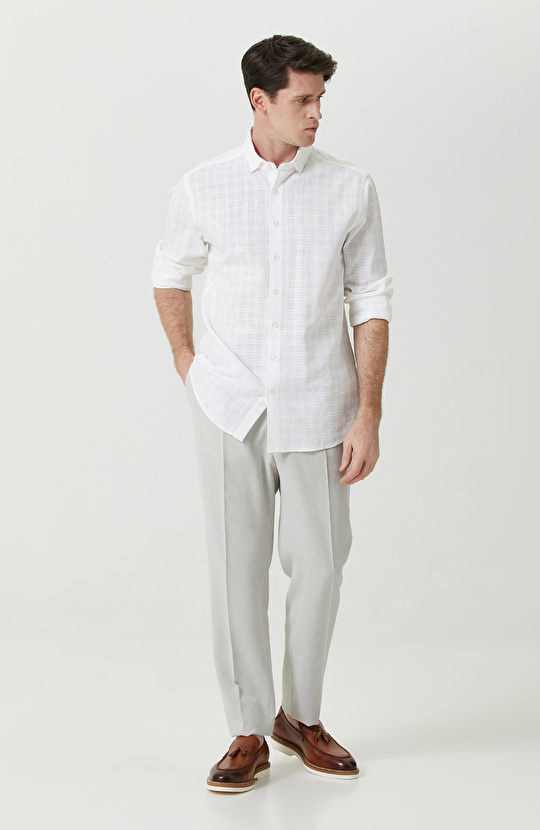 Taş Rengi Düz Paça Pantolon