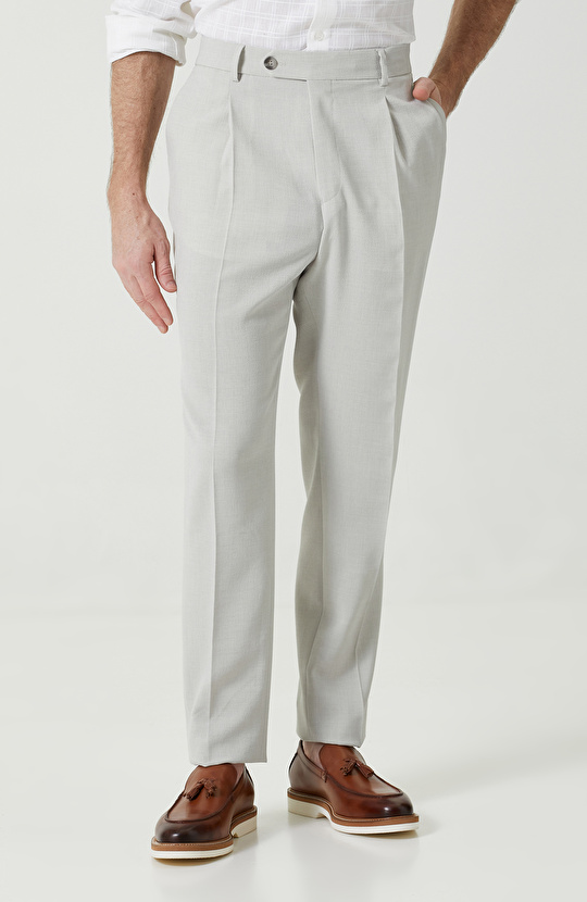 Taş Rengi Düz Paça Pantolon