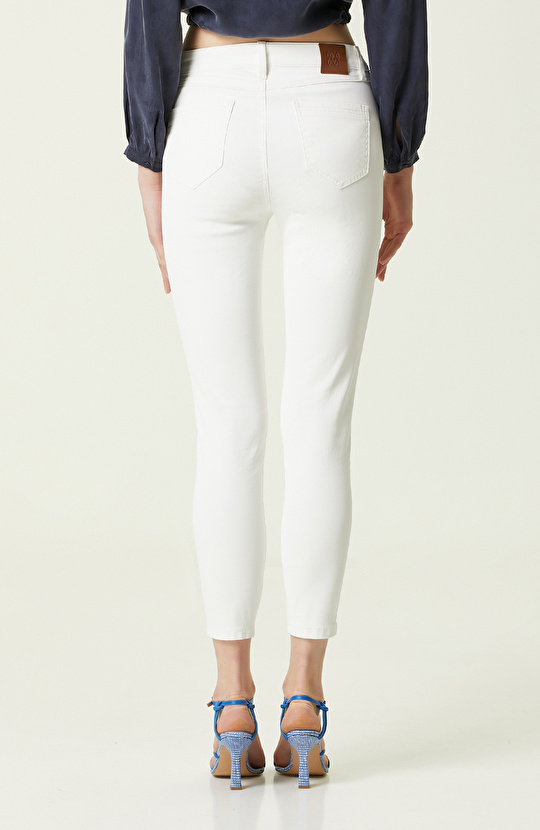 Beyaz Denim Pantolon