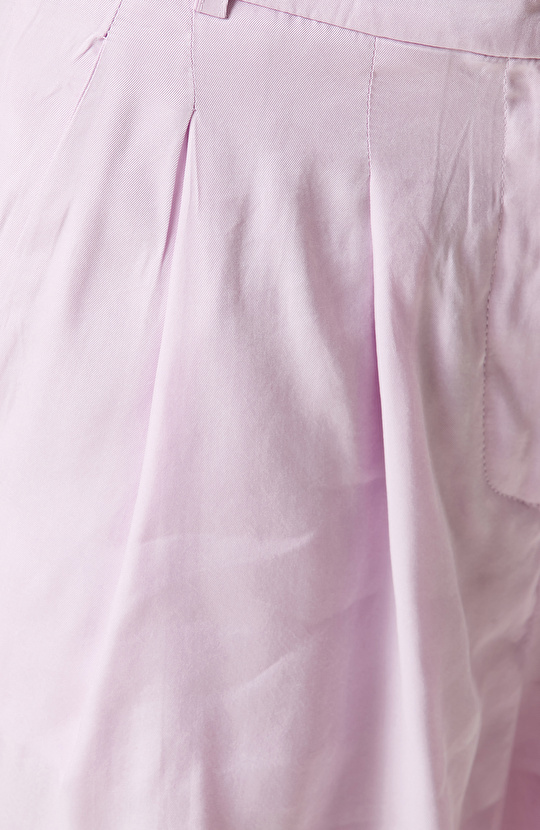 Pembe Yüksek Bel Bol Paça Şort