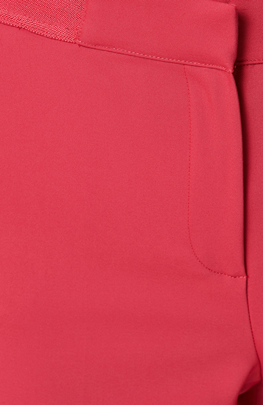 Fuşya Beli Lastikli Dar Paça Pantolon