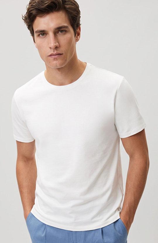 N-Tech Kırık Beyaz Basic T-shirt