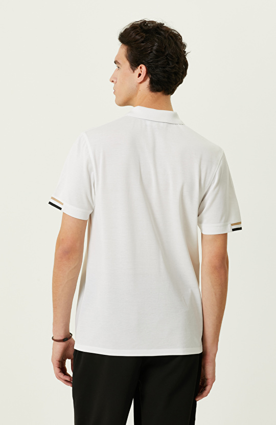 Beyaz Polo Yaka T-Shirt