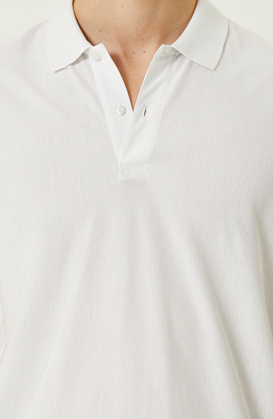 Beyaz Polo Yaka T-Shirt