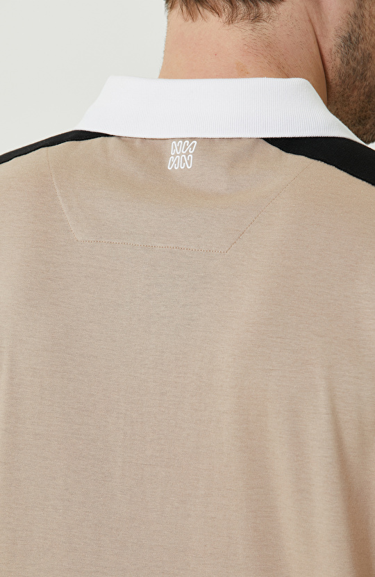 Vizon Polo Yaka Fermuarlı T-Shirt