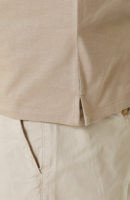 Vizon Polo Yaka Fermuarlı T-Shirt