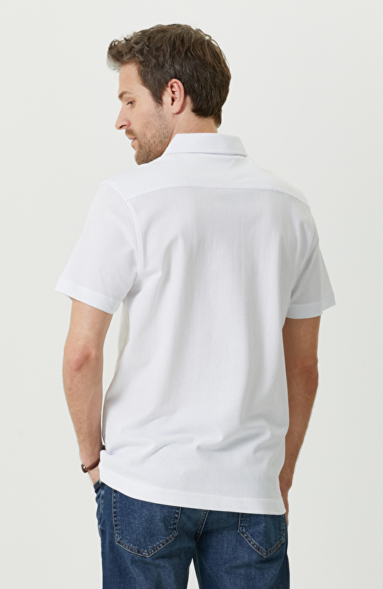 Ekru Polo Yaka T-Shirt