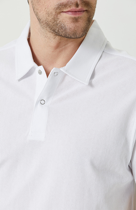 Ekru Polo Yaka T-Shirt