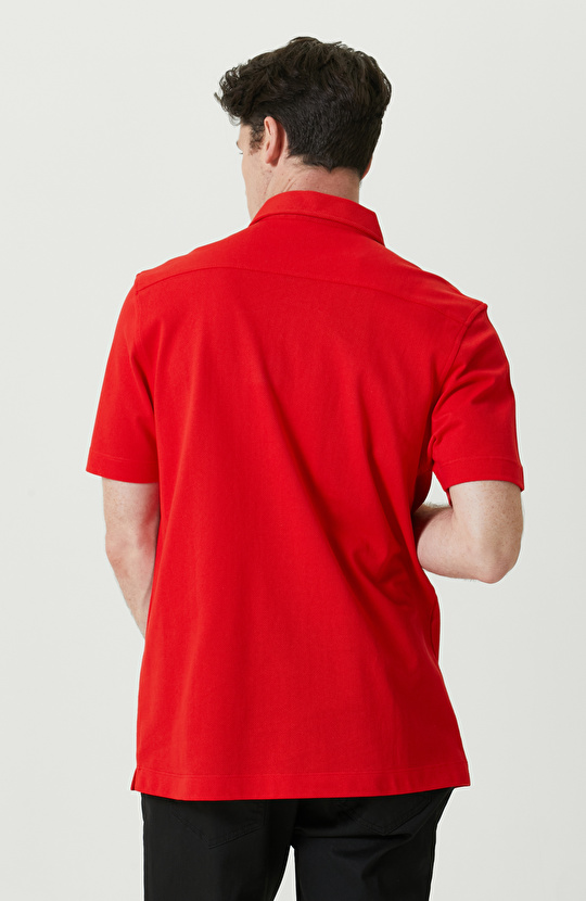 Kırmızı Polo Yaka Tshirt
