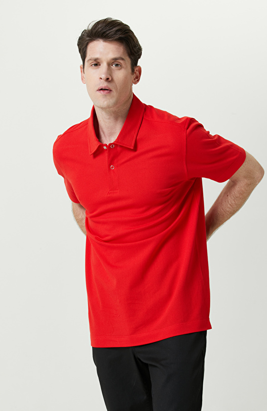 Kırmızı Polo Yaka Tshirt