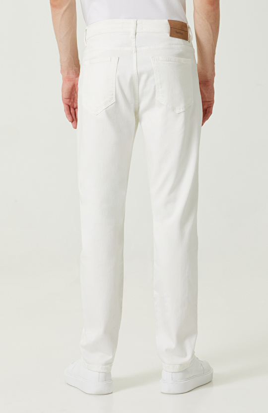 Ekru 5 Cepli  Denim Pantolon