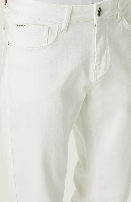Ekru 5 Cepli  Denim Pantolon