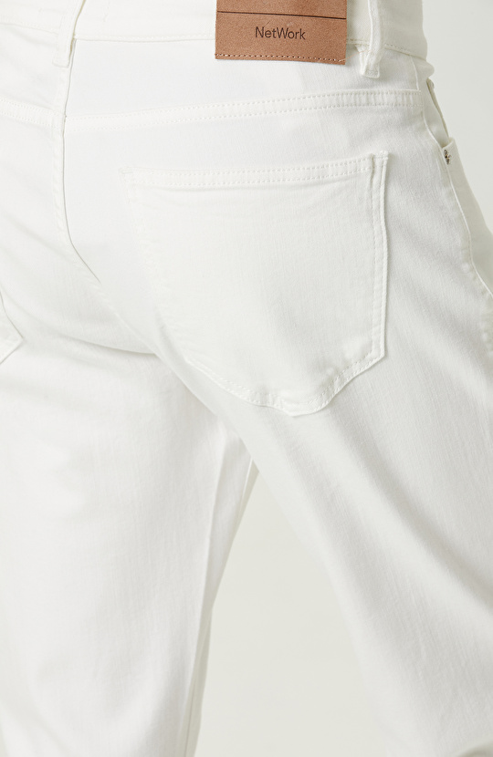 Ekru 5 Cepli  Denim Pantolon