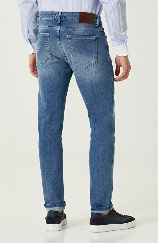 Lacivert 5 Cepli Denim Pantolon