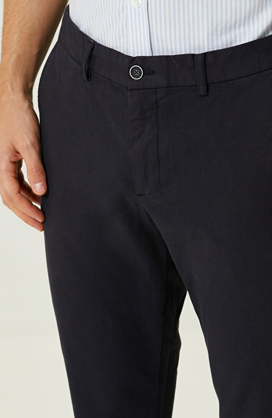 Lacivert Düz Paça Casual Pantolon