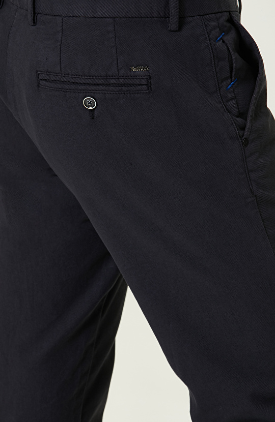 Lacivert Düz Paça Casual Pantolon