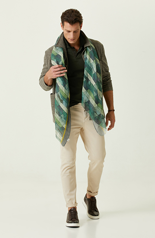 Camel Jakarlı Blazer Ceket