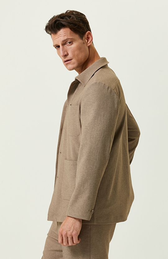 Vizon Jakarlı Blazer Ceket