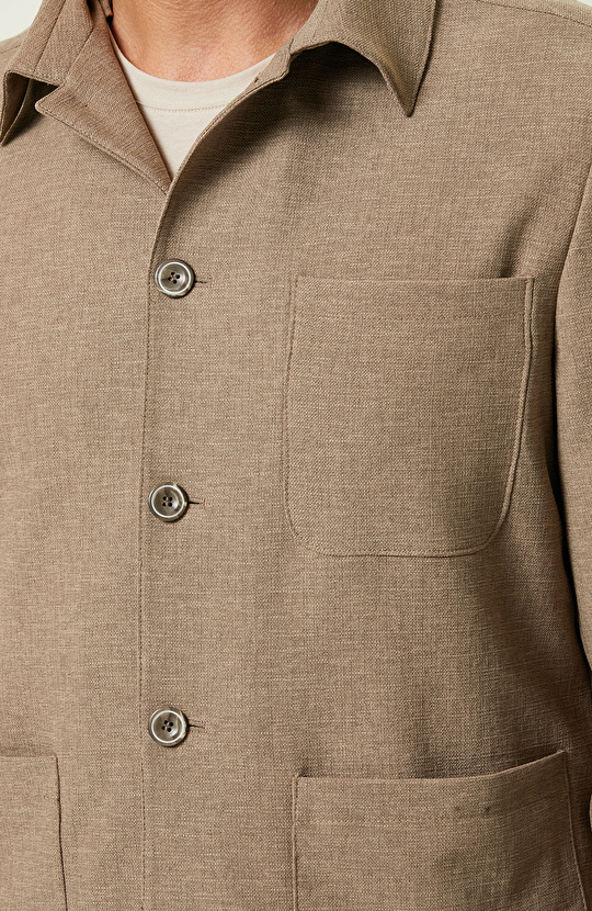 Vizon Jakarlı Blazer Ceket