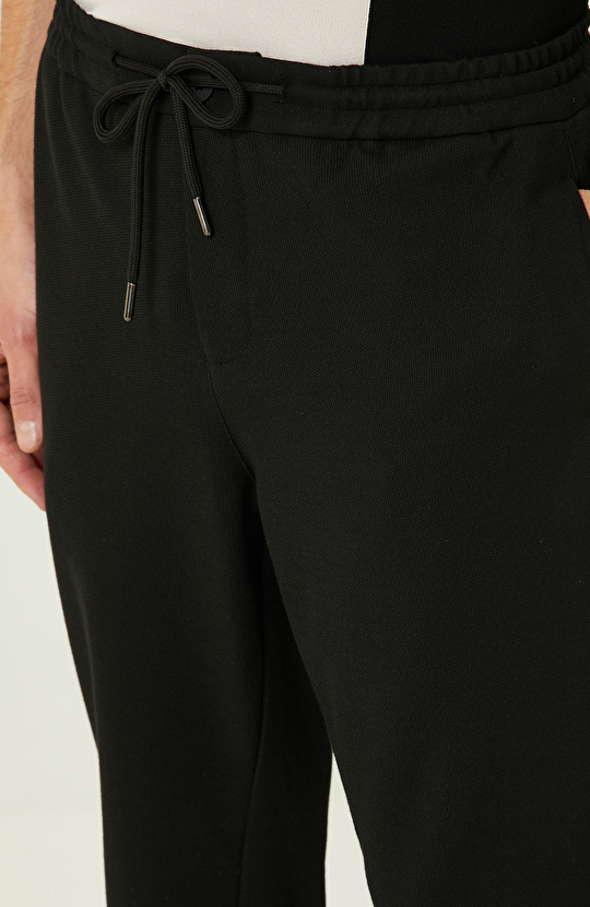 Siyah Duble Paça Eşofman