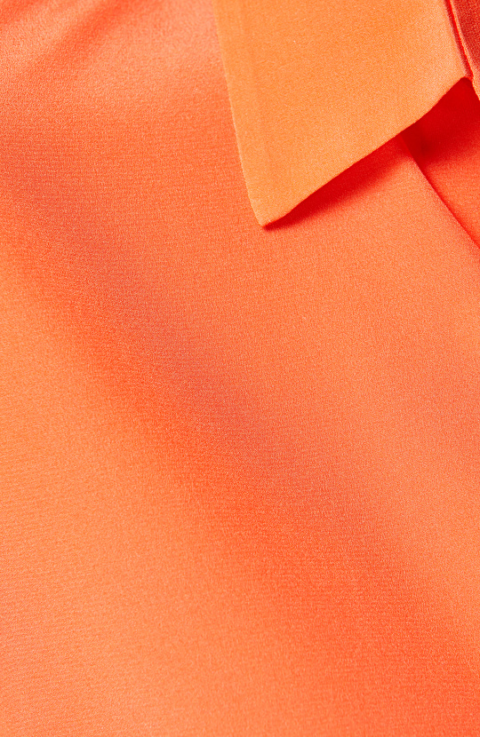 Limited Nar Çiçeği Uzun Kollu İpek Gömlek