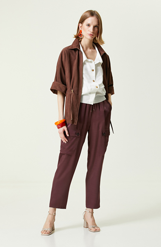 Ekru Kısa Kollu Gömlek