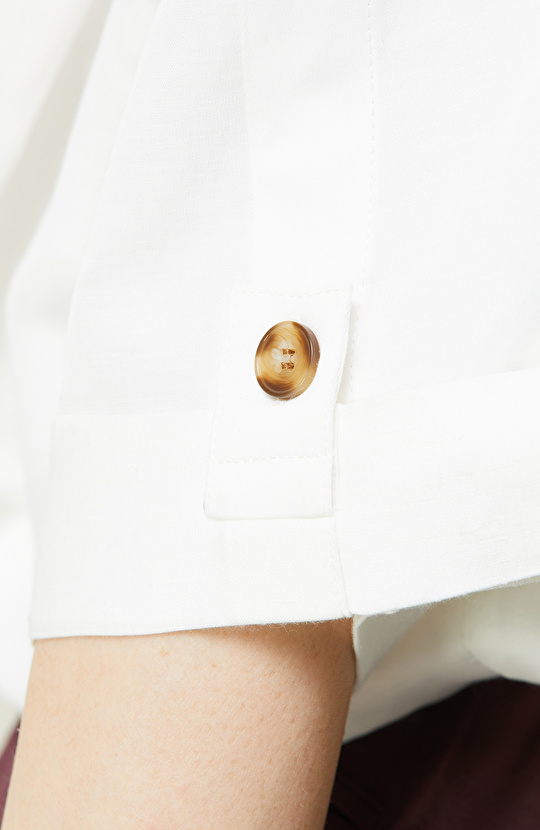 Ekru Kısa Kollu Gömlek