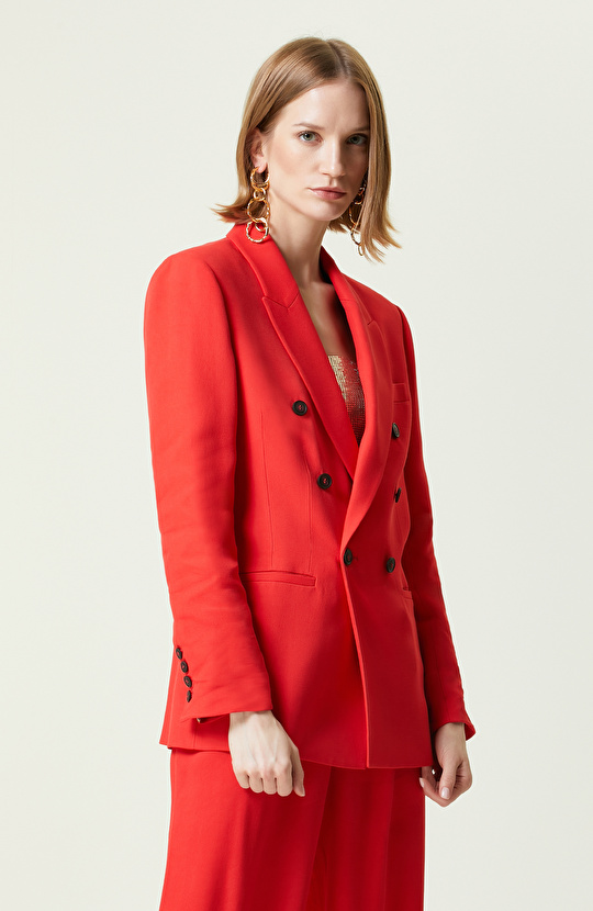 Nar Çiçeği Blazer Ceket