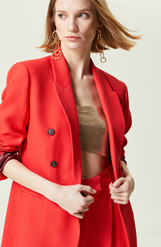 Nar Çiçeği Blazer Ceket