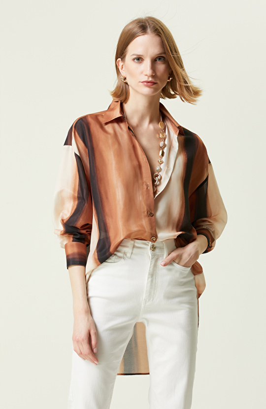 Kahverengi Uzun Kollu Gömlek