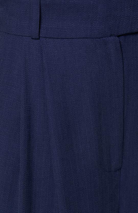 Lacivert Yüksek Bel Bol Paça Pantolon