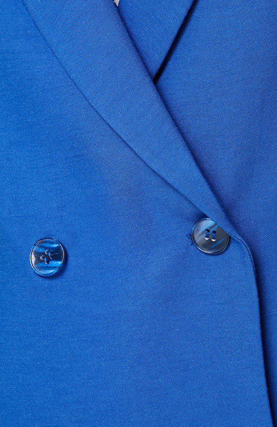 Saks Mavisi Kruvaze Blazer Ceket