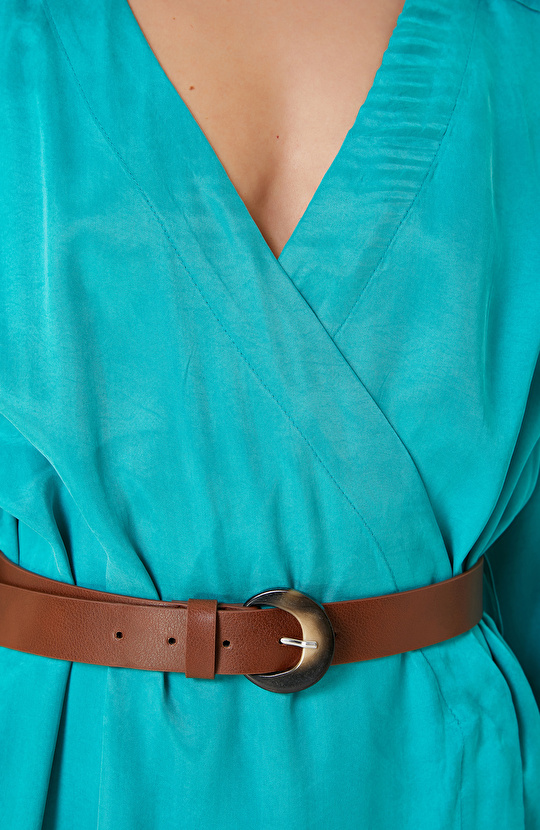 Yeşil Kruvaze Elbise