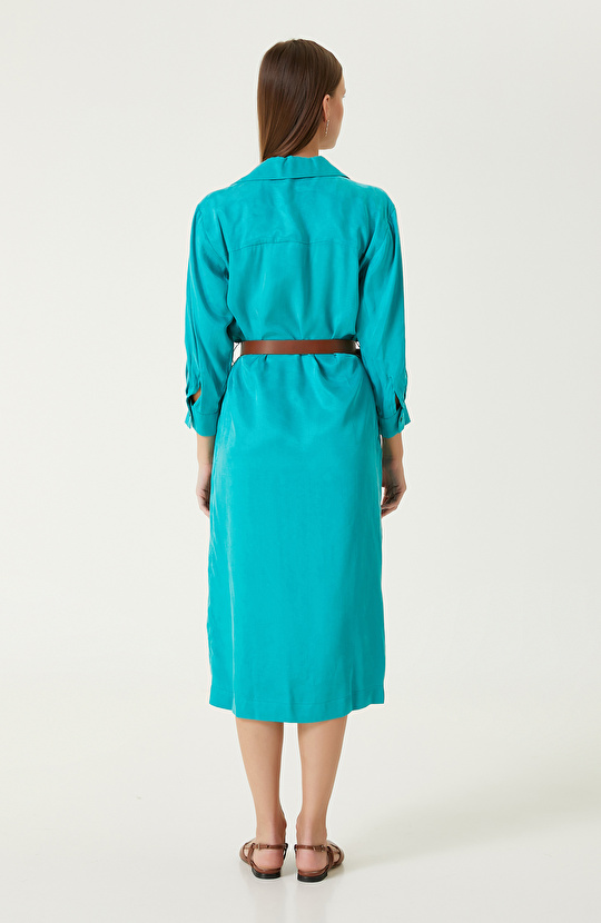 Yeşil Kruvaze Elbise