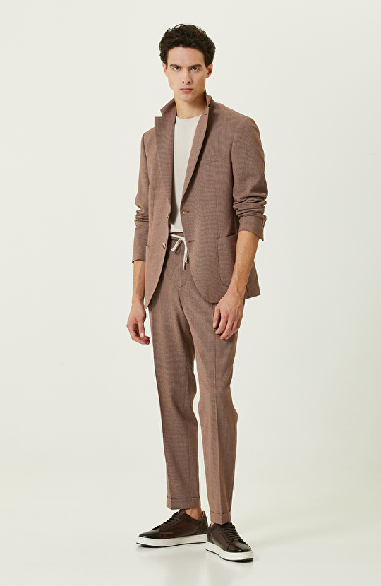 Taş Rengi Kısa Kollu Triko Kazak