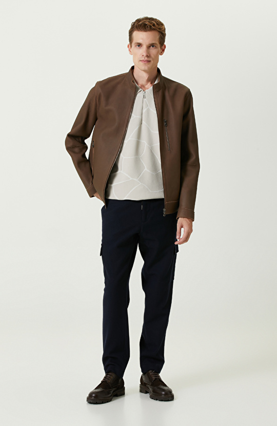 N-Tech Taş Rengi Triko Kazak