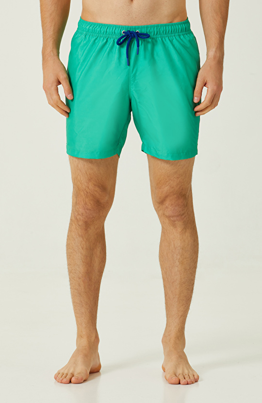 Yeşil Bağcıklı Şort Mayo