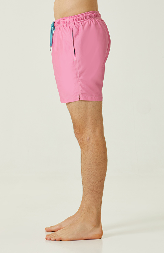 Pembe Bağcıklı Şort Mayo