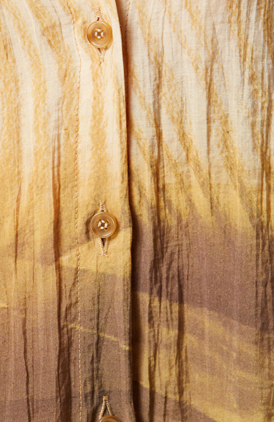 Camel Desenli Uzun Kollu Gömlek