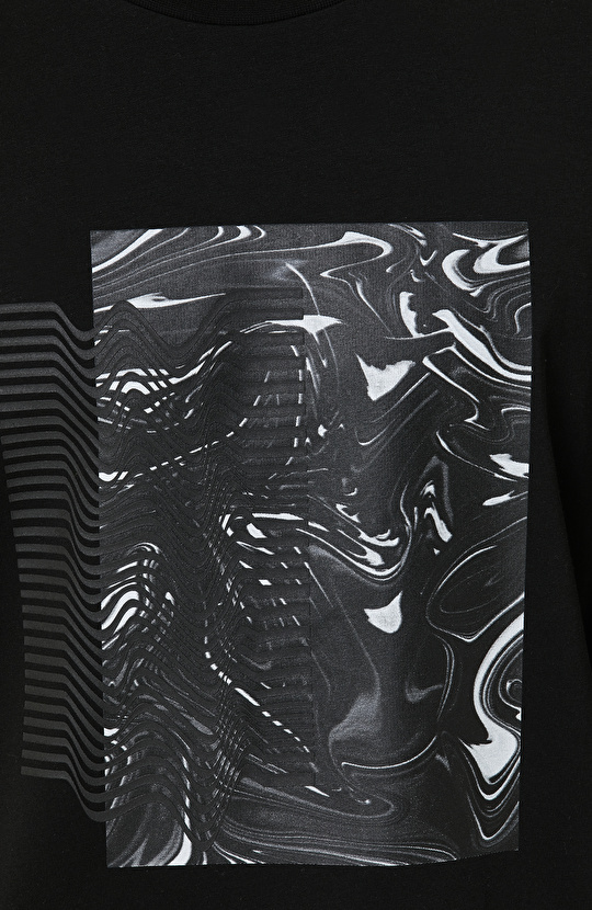 N-Tech Siyah Bisiklet Yaka Sweatshirt