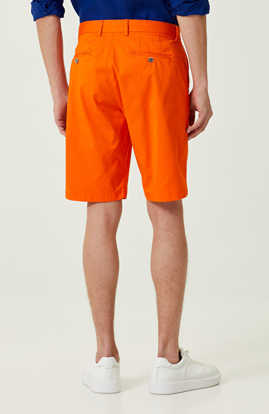 Turuncu Duble Paça Şort