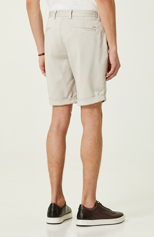 Bej Duble Paça Şort